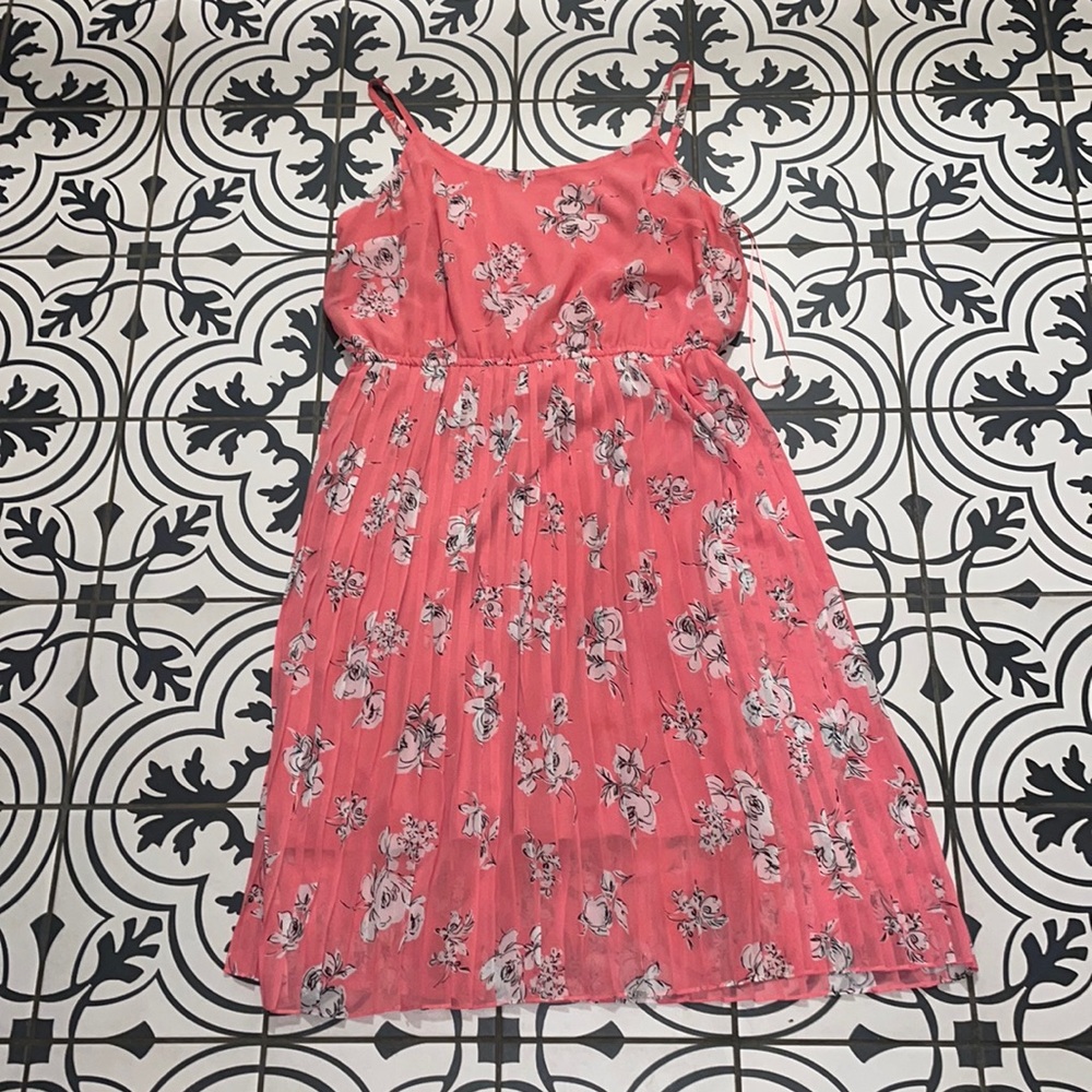 Pleated floral dress